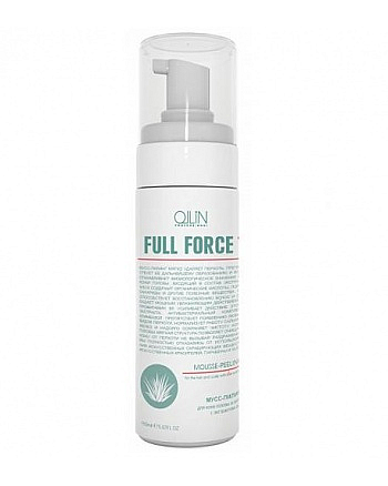Ollin Full Force Мусс-пилинг для волос и кожи головы с экстрактом алоэ, 160 мл - hairs-russia.ru